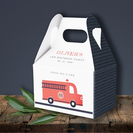 Chic Red Truck Engine elke dag van de vorige dag Bedankdoosjes