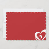 Chic Red Valentine dîner soirée invitation (Dos)