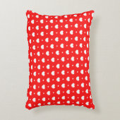 Chic Red White Hearts Motif Accent Coussin (Devant(Vertical))