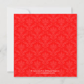 Chic Red Wine Damask Bridal Shower Invitation (Dos)