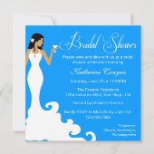 Chic Red Wine Damask Bridal Shower Invitation (Devant)