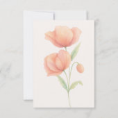 Chic Réponse de Mariage Florale Vert Sauge et Pêch (Dos)