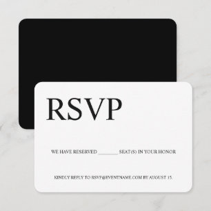 Chic Reserved Seats Company Event Digital Response RSVP Kaartje