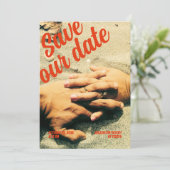 Chic Retro 90's Photo Save the Date Invitation (Debout devant)