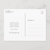 Chic retro art deco Merry kerst Briefkaart (Achterkant)