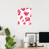 Chic Retro Bold Disco Balls Roze en Oranje Poster (Thuiskantoor)