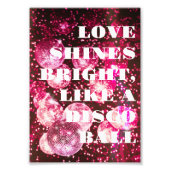 Chic Retro Bold Disque Boule Rose Art Mural (Devant)