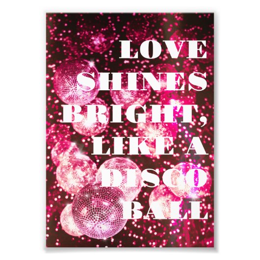 Chic Retro Bold Disque Boule Rose Art Mural (Devant)