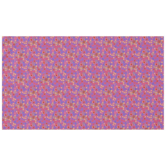 Chic Retro Floral Impression sur Magenta Nappe (Devant (Horizontal))