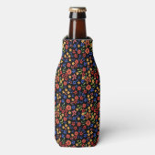 Chic Retro Floral Imprimer Glacière de bouteille p (Bottle Devant)