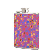 Chic Retro Floral mini-print op magenta Hip-fles Heupfles (Links)