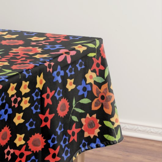 Chic Retro Floral Print Custom Tablecloth Tafelkleed (Voorbeeld)