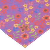 Chic Retro Floral Print op Magenta Tablecloth Tafelkleed (Gekanteld)