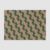 Chic Retro Funky Abstract Waves Art Patroon Tissuepapier (Voorkant)