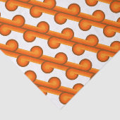 Chic Retro Funky Abstract Waves Art Patroon Tissuepapier (Detail)