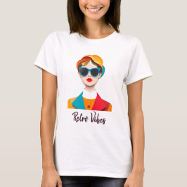 Chic Retro Mode Portret T-shirt
