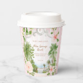 Chic Retro Palm Springs | Baby Shower Papieren Bekers (Voorkant)