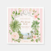 Chic Retro Palm Springs | Baby Shower Servet (Voorkant)