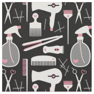 Chic Retro Roze Wit Zwart Haar Salon Gereedschap Stof