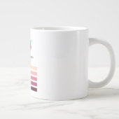 Chic Retro Stripes Monogram Coffee Mug Extra Grote Beker (Rechts)