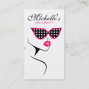 Chic Retro Zwart Roze Polka Dot Zonnebril Schoonhe Visitekaartje
