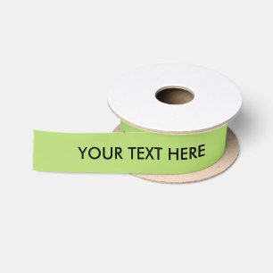 CHIC RIBBON_179 GREEN SOLID. ZWARTE TEKST LINT