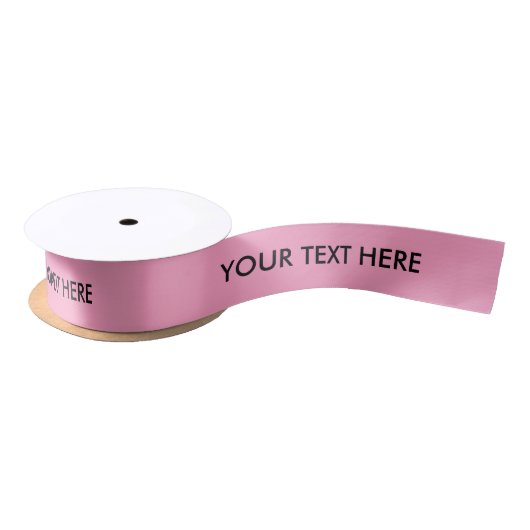 CHIC RIBBON_247 PINK SOLID. ZWARTE TEKST LINT (Spoel)