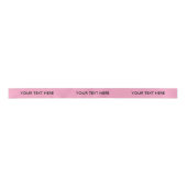 CHIC RIBBON_247 PINK SOLID. ZWARTE TEKST LINT (Voorkant)