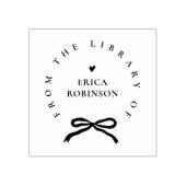 Chic Ribbon Round Elegant Library Book Rubberstempel (Afrduk)