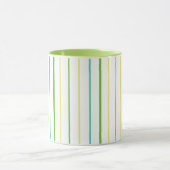 Chic Ringer Mok, Stripes, Groen, Turquoise, Geel Mok (Midden)
