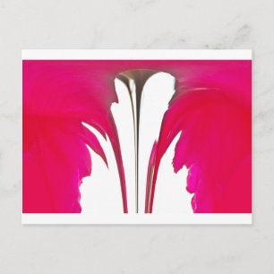 Chic Rode Magenta Abstracte Roos: Druipende Verf K Briefkaart