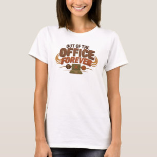 Chic Rode UIT KANTOOR Mode Kunst T-shirt