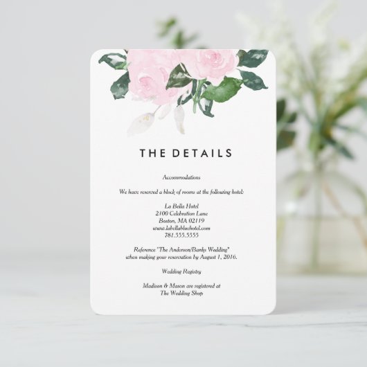 Chic romance | Carte de détails (Debout devant)