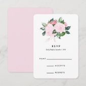 Chic romance | Carte de réponse mariage (Devant / Derrière)