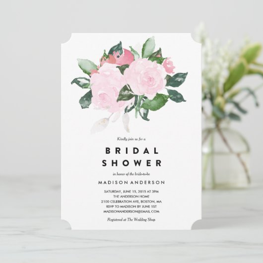 Chic romance | Invitation de douche nuptiale (Debout devant)