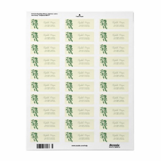 Chic Romantic Lemons Adres Label (Full Sheet)