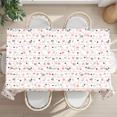 Chic Romantic Love Text Lettering Hearts Valentine Tafelkleed