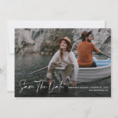 Chic Romantic Script Elegant Photo Save The Date (Voorkant)