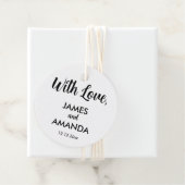 Chic Romantic Wedding "with Love" Bedankjes Labels (In situ)