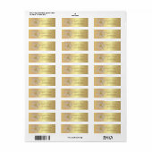 Chic Romantic White Daisy Gold Address Label (Full Sheet)