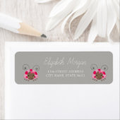 Chic romantique Cartoon Ladybug Étiquette de adres (En situation)