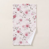 Chic romantique rose floral (Serviette à main)