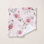 Chic romantique rose floral (Gant de toilette)