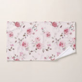 Chic romantique rose floral (Serviette à main)