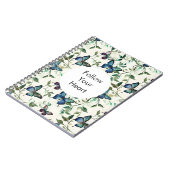 Chic Romantisch Blauwe Vlinders Notitieboek (Linkerzijde)