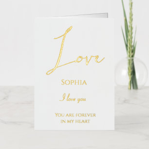 Chic Romantische Liefde Folie Wenskaart