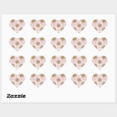 Chic Romantische Rozen Bloemen Hart Sticker (Vel)