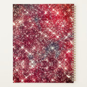 Chic roos blush brown glitter red drigrammen n planner (Achterkant)