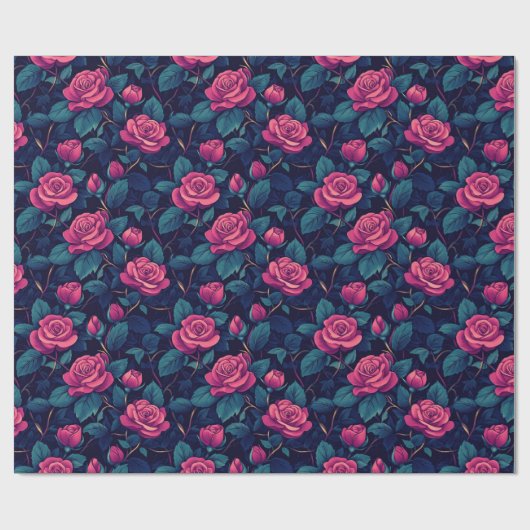 Chic Roos Botanisch inpakpapier (Vlak)