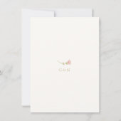 Chic Roos Flat Wedding Bedankt Card (Achterkant)